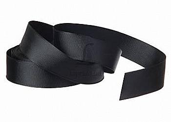 Лента репсовая 2,5 cм-18 м, черная GX-39