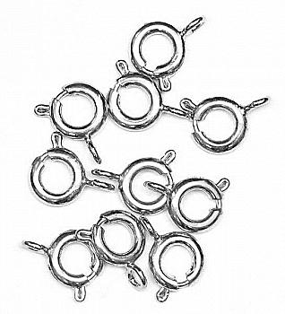 Застежка круглая, 6*6*1,5 мм, Серебро, 10 шт, Margo