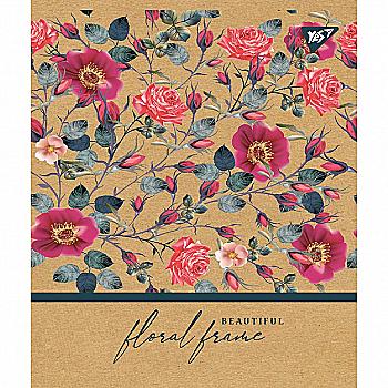 Тетрадь 24 кл YES "Floral frame", 765101