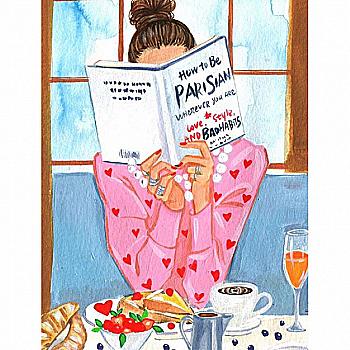 Набір з алмазною мозаїкою "Парижанка" 30*40 см, 954146, ТМ "Santi"