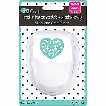 Фигурный дырокол ажурный 3,7 см Сердце, JCDZ-515-006 DpCraft