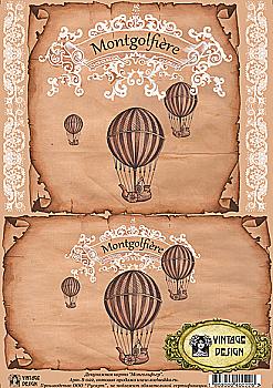 Карта декупажна "Монгольф’єр", Vintage Design