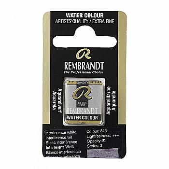 Краска акварельная Rembrandt 843 Интерферентный белый, кювета, Royal Talens Краска акварельная Rembrandt 843 Интерферентный белый, кювета, Royal Talens