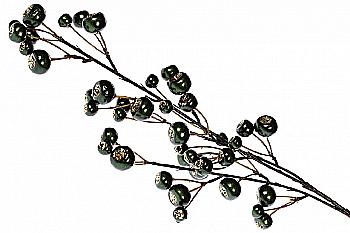 Декоративна гілка з ягодами, 60 см, хвойний зелений, EM2-308 Декоративна гілка з ягодами, 60 см, хвойний зелений, EM2-308