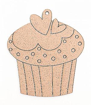 Заготівля Кекс 2, 1 шт, ДВП, 8,5*7,5*0,3 см, Rosa Talent (5)