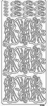 Контурні стікери Молодята золоті SCB1522350