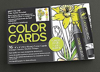 Розмальовка Chameleon Color Cards - Flowers, CC0102 Розмальовка Chameleon Color Cards - Flowers, CC0102