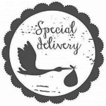 Штамп дерев`яний d=3,5 см "Special delivery", WE6003 ТМ "Woodies"