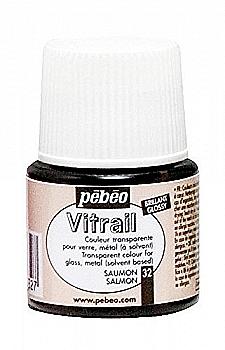 Фарба лакова по склу та металу Vitrail 45 мл прозора, лососева, 050-032 ТМ "Pebeo" Фарба лакова по склу та металу Vitrail 45 мл прозора, лососева, 050-032 ТМ "Pebeo"