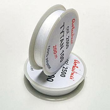 Нитка для вишивки бісером біла, 100% п/е 200 м Нитка для вишивки бісером біла, 100% п/е 200 м