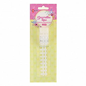 Стрічка фігурна "Огорожа", біла, 1,5 м, 742244