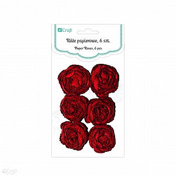 Троянди паперові 6 шт. MARINE - RED, CEKP-034 DpCraft Троянди паперові 6 шт. MARINE - RED, CEKP-034 DpCraft