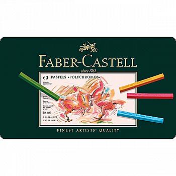 Пастель POLICHROMOS 60 цв. в металлической коробке, 128560 Faber-Castell