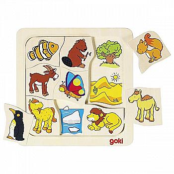 Пазл-вкладиш Goki Де я живу, 56725 Пазл-вкладиш Goki Де я живу, 56725