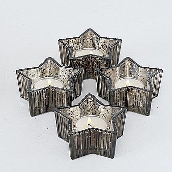 Подсвечник новогодний стеклянный Звезда "Imelo" h=4 см (3 цвета в ассорт.), 2003069 Подсвечник новогодний стеклянный Звезда "Imelo" h=4 см (3 цвета в ассорт.), 2003069