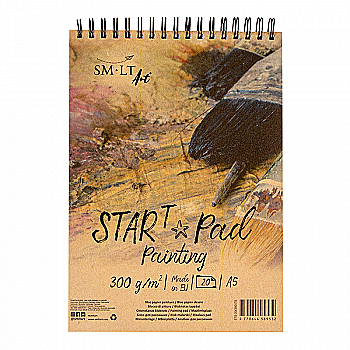 Альбом на спіралі Star T (mixed media) А5 300 г/м², 20 арк, Smiltainis Альбом на спіралі Star T (mixed media) А5 300 г/м², 20 арк, Smiltainis