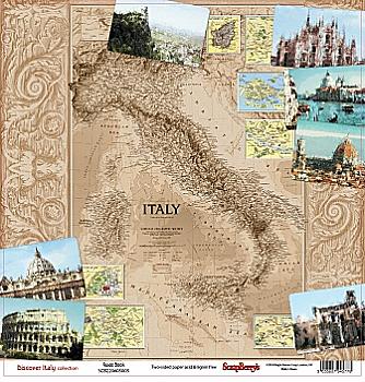Бумага для скрапбукинга Итальянские каникулы Путеводитель (10)
