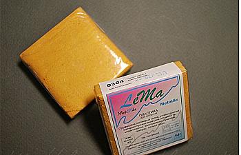 Пластика "Lema Metallic", золото светлое 0,064 кг, 0304 Пластика "Lema Metallic", золото светлое 0,064 кг, 0304