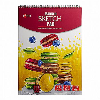 Альбом для маркерів А3 32 арк. 130 г/м2, Santi, 742751 Альбом для маркерів А3 32 арк. 130 г/м2, Santi, 742751