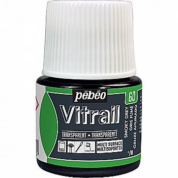Фарба лакова по склу та металу Vitrail 45 мл прозора, димчасто-сірий, 50060 ТМ "Pebeo" Фарба лакова по склу та металу Vitrail 45 мл прозора, димчасто-сірий, 50060 ТМ "Pebeo"