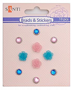 Брадси і наліпки "Троянди" 10 шт., 952589