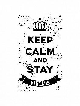 Штамп Вінтаж Keep calm and Stay, 10004083 ТМ "Artemio"