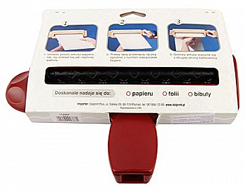 Кримпер (валик) для тиснения бумаги 21,5 см, Сердца, Dalprint