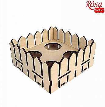 Підставка для яєць, фанера, 12,6*12,6*6 см, Rosa Talent