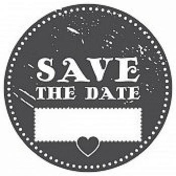 Штамп дерев`яний d=3,5 см "Save the date", WE3008 ТМ "Woodies" Штамп дерев`яний d=3,5 см "Save the date", WE3008 ТМ "Woodies"