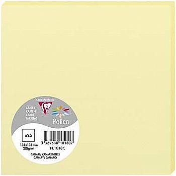 Заготівка для листівок Pollen 135*135 мм/210 г, Canary/Канарковий, 1818C Заготівка для листівок Pollen 135*135 мм/210 г, Canary/Канарковий, 1818C