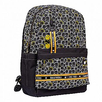 Рюкзак шкільний YES TS-56 "Smiley World.Black&Yellow", чорний, 554561 Рюкзак шкільний YES TS-56 "Smiley World.Black&Yellow", чорний, 554561