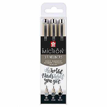 Набір лінерів Pigma Micron 05 Basic 3 шт, Sakura