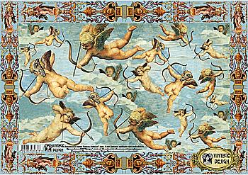 Карта декупажна А3 Янголи Рафаеля, 40 г/м², Е 037 Vintage Design