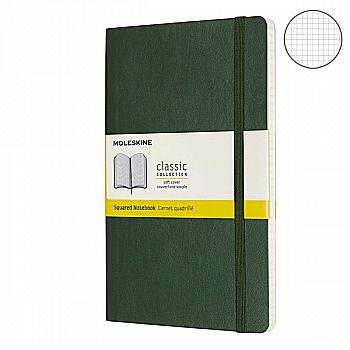 Записная книжка Миртовый Зеленый мягкий средний клетка, Moleskine Classic, QP617K15 Записная книжка Миртовый Зеленый мягкий средний клетка, Moleskine Classic, QP617K15