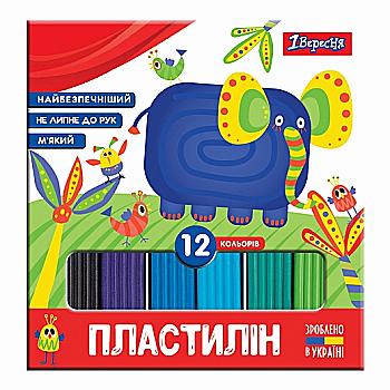 Пластилин 12 цв. "Zoo Land" 240 г, 1 Вересня, 540586 Пластилин 12 цв. "Zoo Land" 240 г, 1 Вересня, 540586