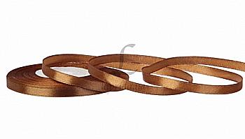 Лента атлас коричн 7 мм-23 м, 158, коричневая, 5-322