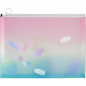 Папка на блискавці А4+, zip-lock, Colourful Feather 01, 1452-91-A Папка на блискавці А4+, zip-lock, Colourful Feather 01, 1452-91-A