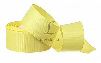 Лента репсовая желтая 2,5 cм (18 м), GX-15, 55-321