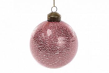 Новорічна прикраса Куля 8 см, брусничний, 118-741 Новорічна прикраса Куля 8 см, брусничний, 118-741