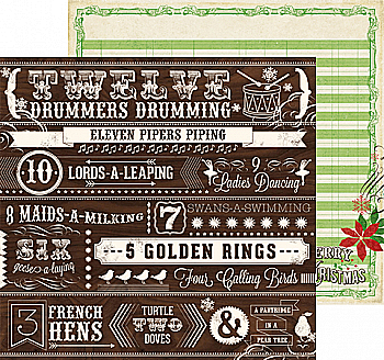 Бумага 30*30 Days of Christmas RC55002