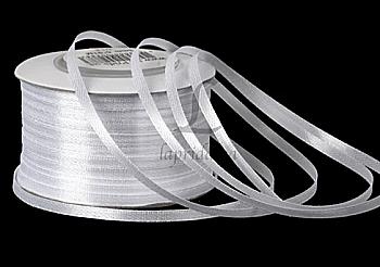 Стрічка атлас 3 мм-91 м, 01 біла 