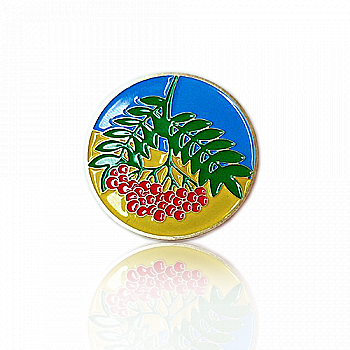 Значок "Калина" 25 мм, арт.017 Значок "Калина" 25 мм, арт.017