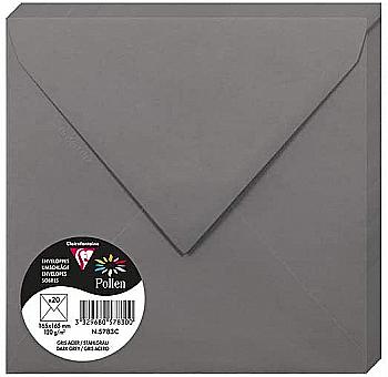 Конверт декоративный Pollen 165*165 мм (120 г), Dark grey/Темно-серый, 5783C Конверт декоративный Pollen 165*165 мм (120 г), Dark grey/Темно-серый, 5783C