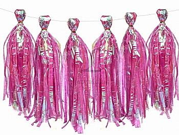 Гирлянда праздничная "Кисточки", малиновая, 51-3737 Гирлянда праздничная "Кисточки", малиновая, 51-3737