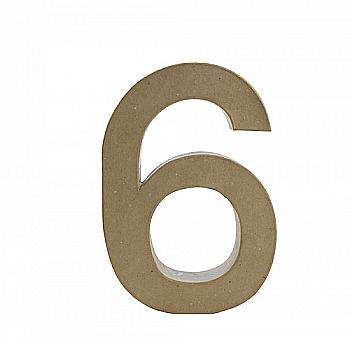 Заготівка з пап`є-маше Цифра "6" 5*21*30 см, AC426O ТМ "Clairefontaine"