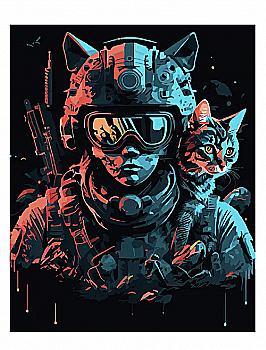 Картина по номерам 40*50 см "Киборг", 954469 Santi