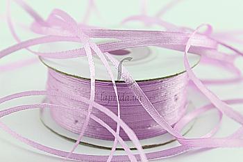 Лента атлас 3 мм-91 м, 45, лавандовая