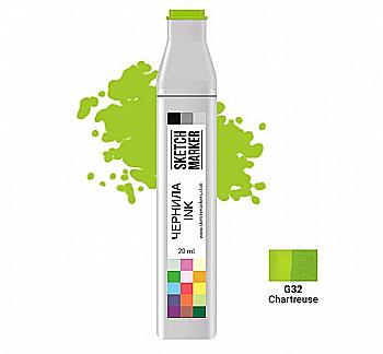 Чернило для заправки маркера SKETCHMARKER, 20 мл, Chartreuse - Зеленовато-желтый, SI-G32 Чернило для заправки маркера SKETCHMARKER, 20 мл, Chartreuse - Зеленовато-желтый, SI-G32