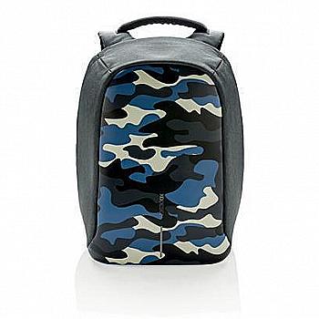 Рюкзак "Bobby Compact Camouflage" синий, против краж и порезов, светоотр.полоски, USB-порт, распр.веса, XD Design P705.655 Рюкзак "Bobby Compact Camouflage" синий, против краж и порезов, светоотр.полоски, USB-порт, распр.веса, XD Design P705.655