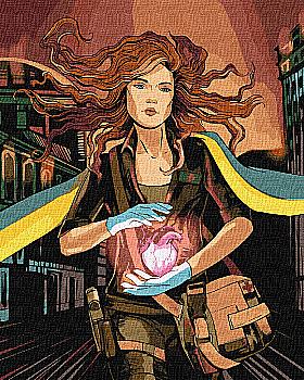 Набір для розпису по номерах 40*50 см "Янгол життя", KHO4935